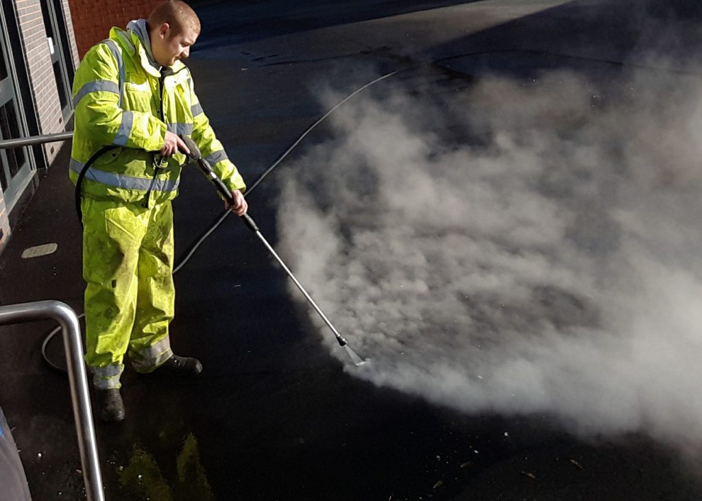 school playground cleaning and chewing gum removal in Liverpool